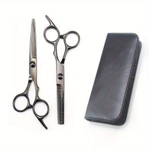 Professional Hair Cutting Scissors, 2pcs/set Stainless Steel Long Hair Bangs Hair Scissors, Hair Care & Styling Scissors for Home & Barber