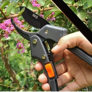 PUAODA Heavy Duty Pruning Shears -Powerful Garden Shears with Ergonomic Design for Effortless Pruning - Hand Tool for Landscaping, Flower Beds & Fruits Pruning Shears for Gardening Heavy Duty - Increases Cutting Power 3x - Anvil Garden Clippers